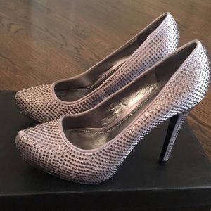 Crystal embellished heels